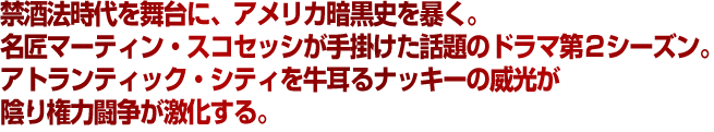 実話に基づき、アメリカ暗黒史を暴く。名匠マーティン・スコセッシが初めて手がけた超話題の海外ドラマがついにイマジカBSに登場。